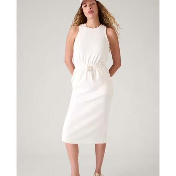 Athleta Dresses & Skirts - New Athleta L Seasoft MIDI Dress Magnolia White Large